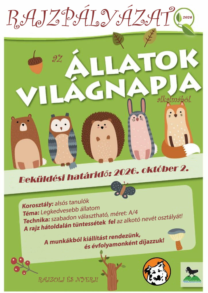 Legkedvesebb állatom – iskolai rajzpályázat Berettyóújfaluban – pályázati kép
